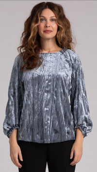 Move Pullover W/Half Elastic Cuff, Crinkle Velvet (Sale)