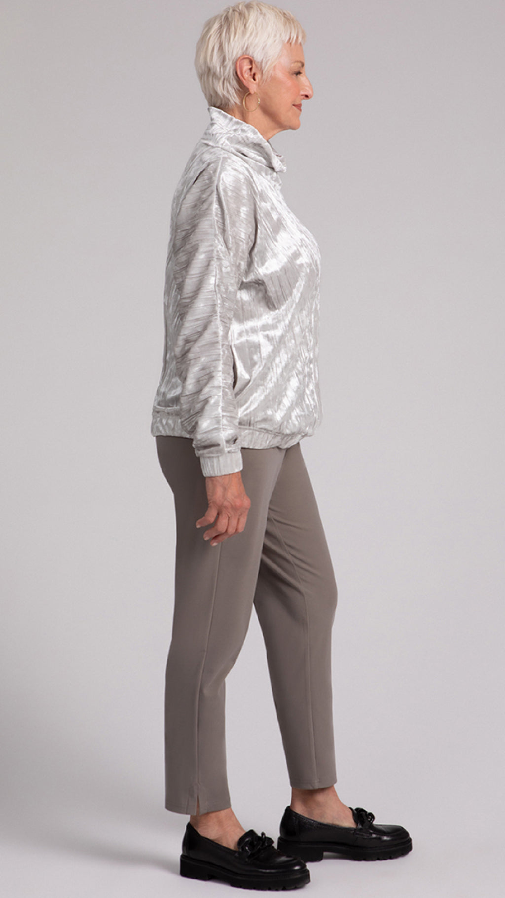 Funnel Pullover, Crinkle Velvet (Sale)