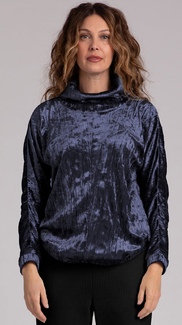 Funnel Pullover, Crinkle Velvet (Sale)