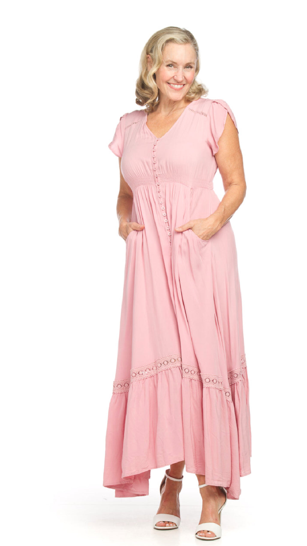 lace insert maxi dress Papillon Solid Lace Insert Maxi Dress – Ennoja Clothing