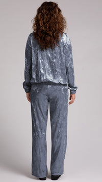 Zip Front Warm Up, Crinkle Velvet (Sale)