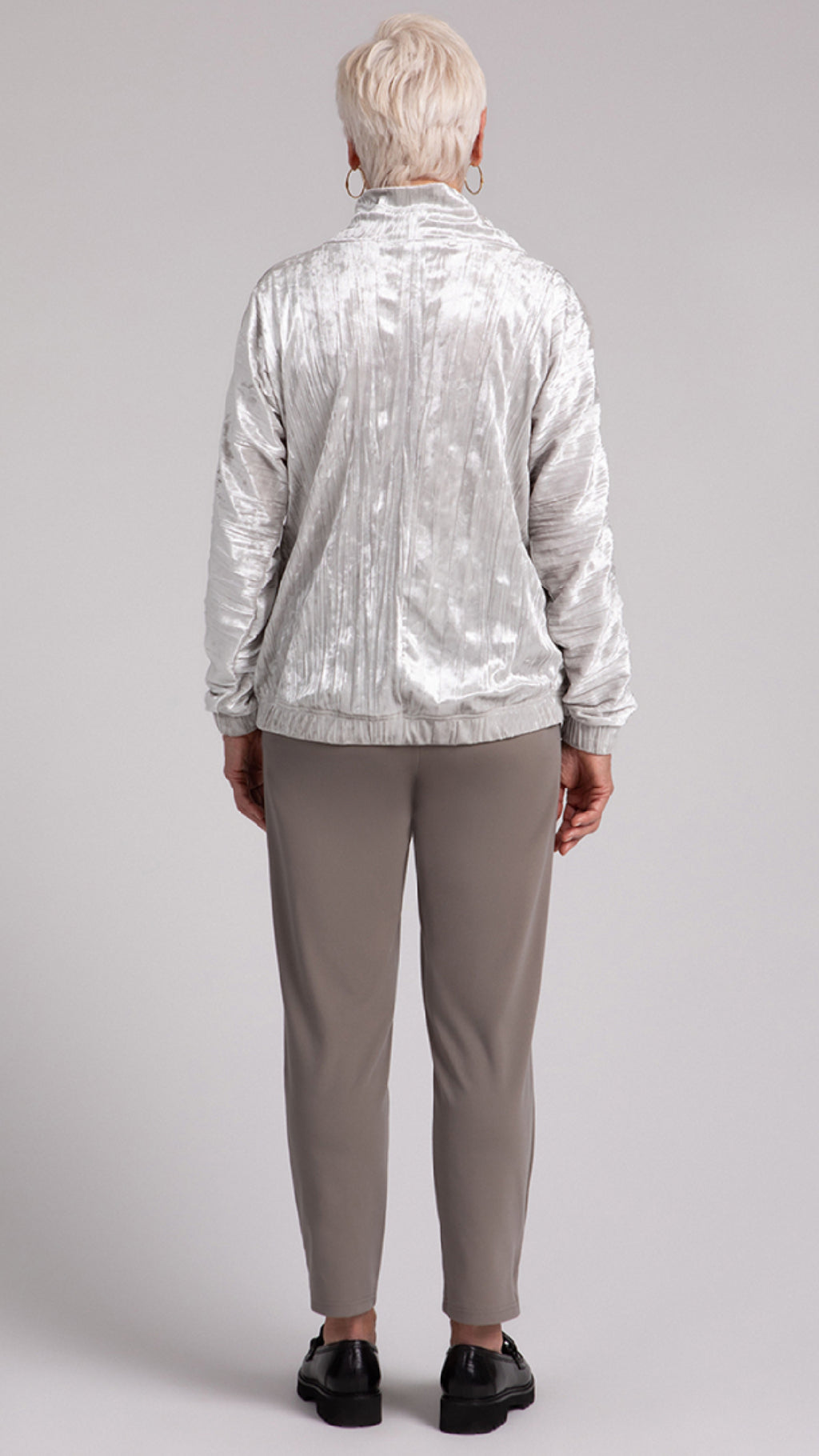 Funnel Pullover, Crinkle Velvet (Sale)