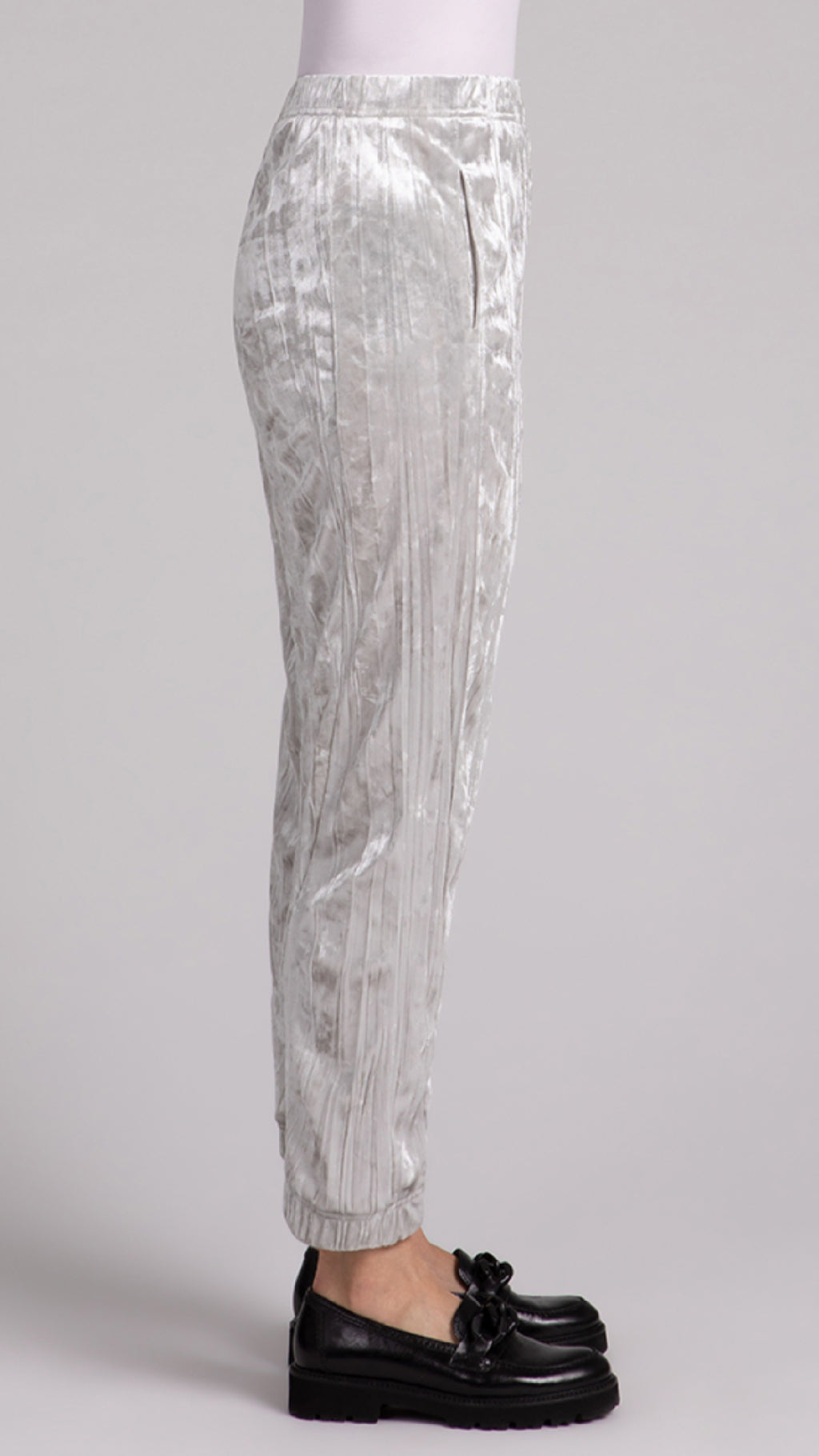 Half Cuff Jogger Pant, Crinkle Velvet (Sale)