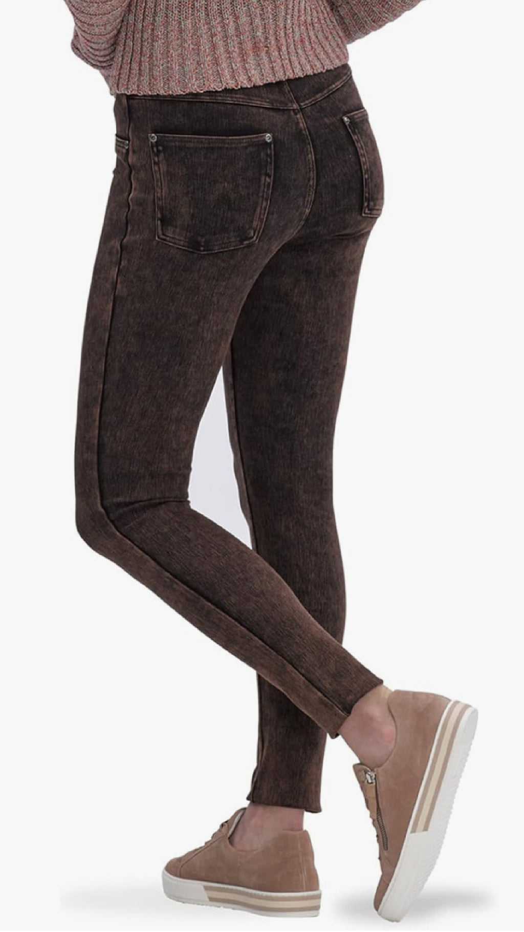 High-Rise Ultra Soft Denim Leggings - Cinnamon – Ennoja Clothing