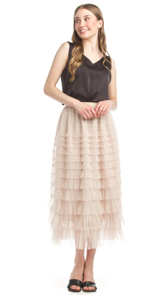 Papillon Mesh Tiered Skirt