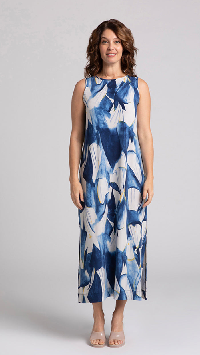 Reversible Slit Tank Dress-Watery Reflections (Sale)