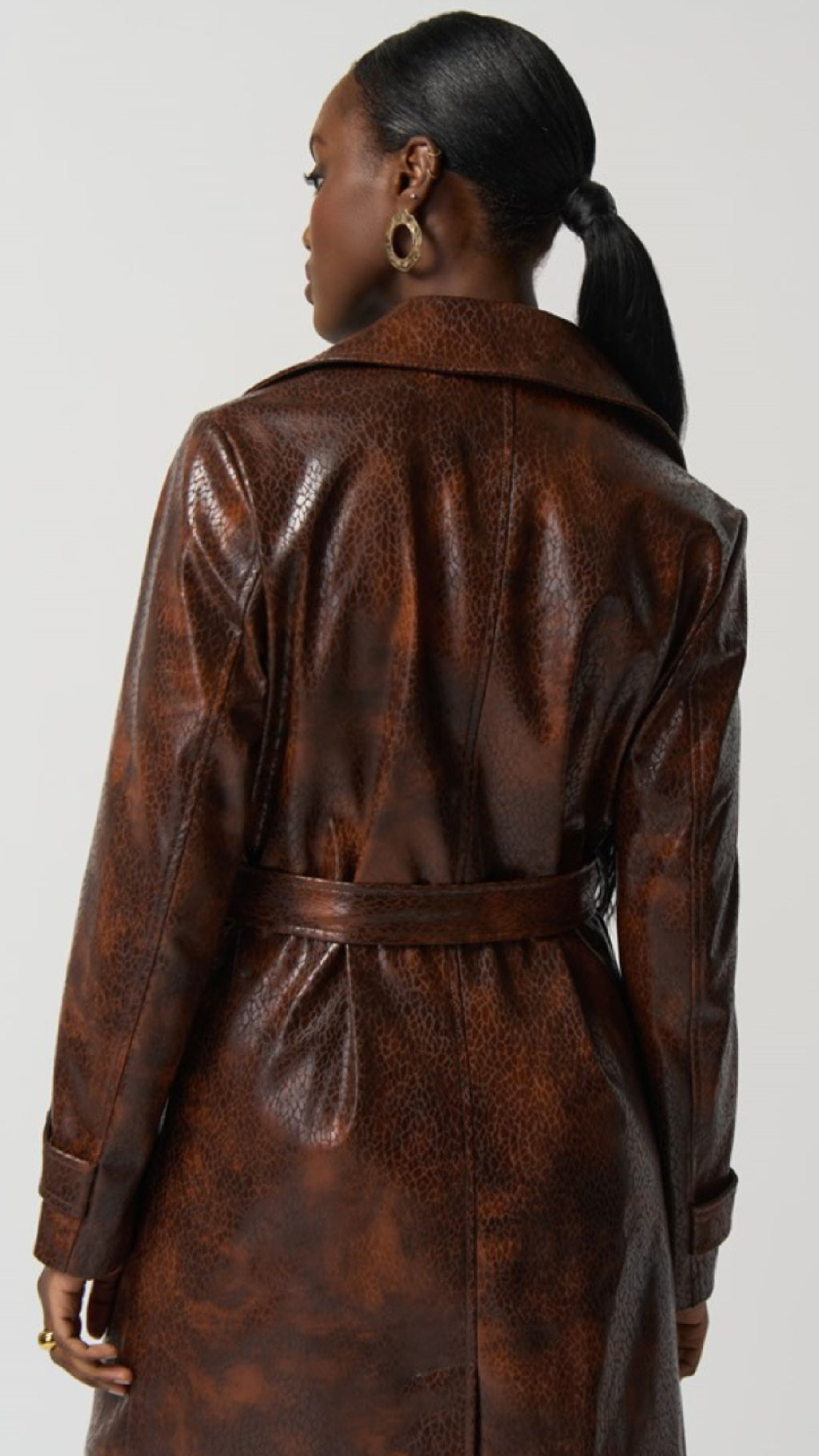 Faux Leather Coat