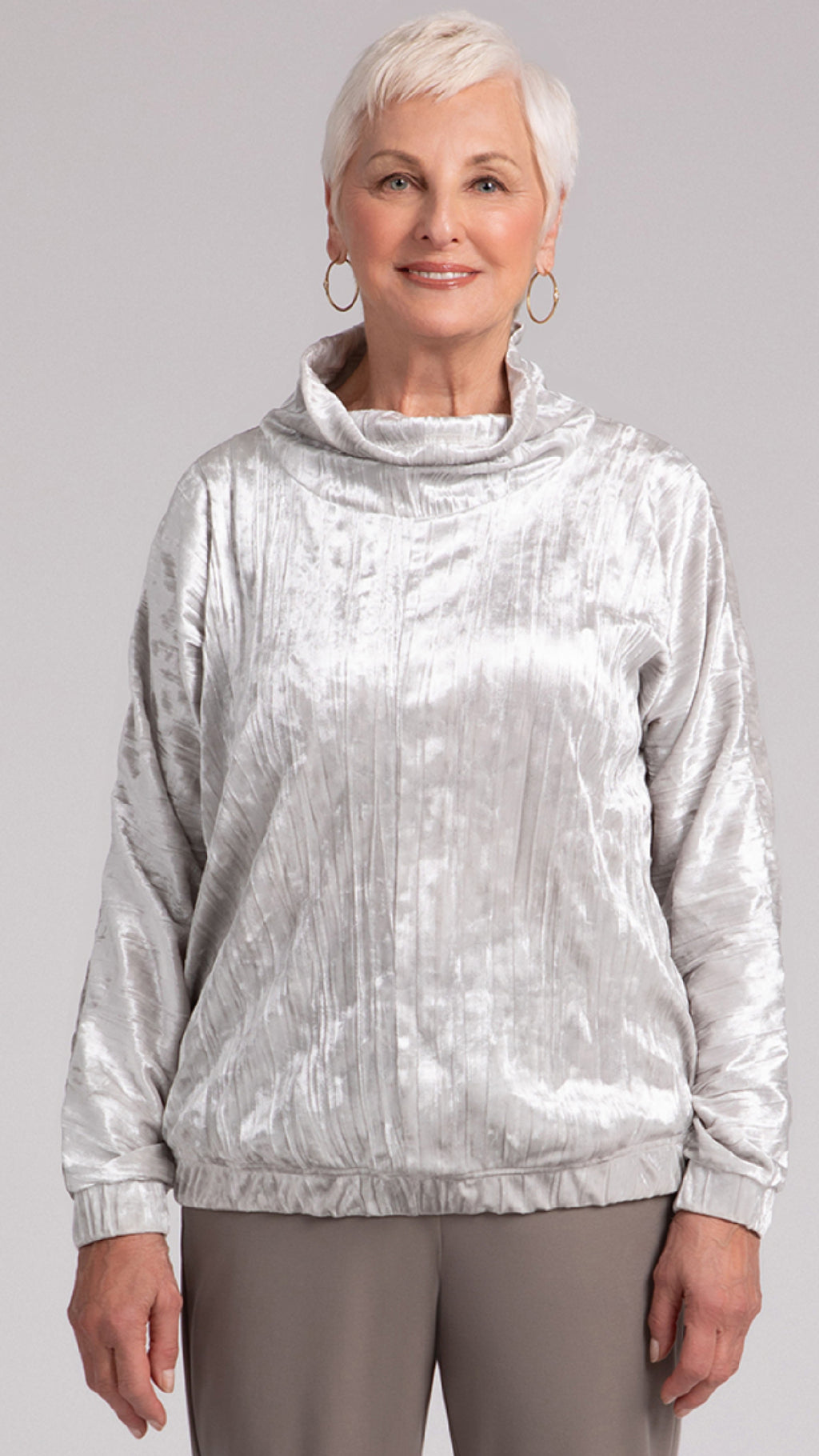 Funnel Pullover, Crinkle Velvet (Sale)