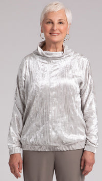 Funnel Pullover, Crinkle Velvet (Sale)