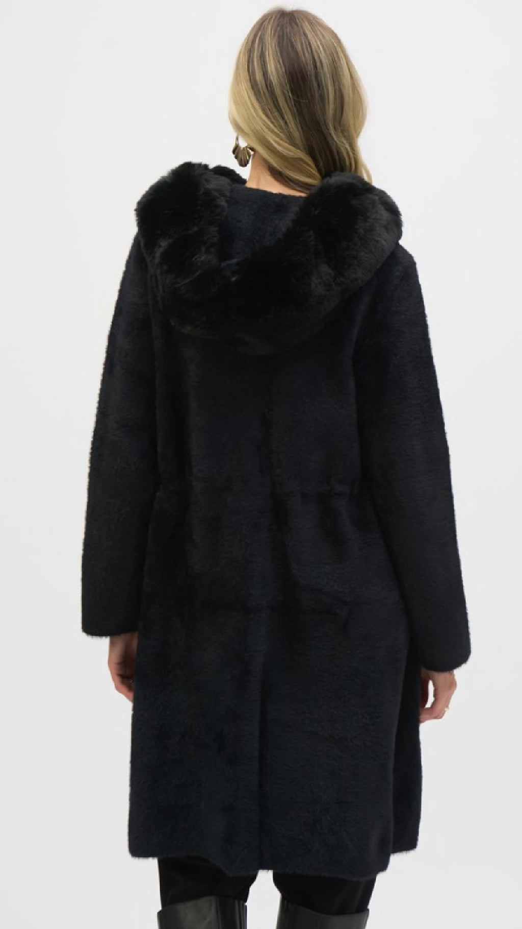 Joseph Ribkoff Feather Yarn Sweater Knit Coat
