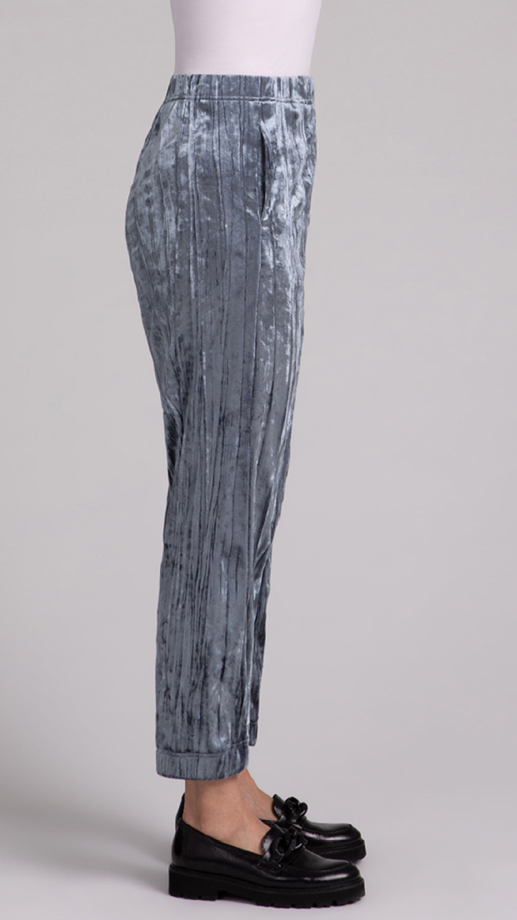 Half Cuff Jogger Pant, Crinkle Velvet (Sale)