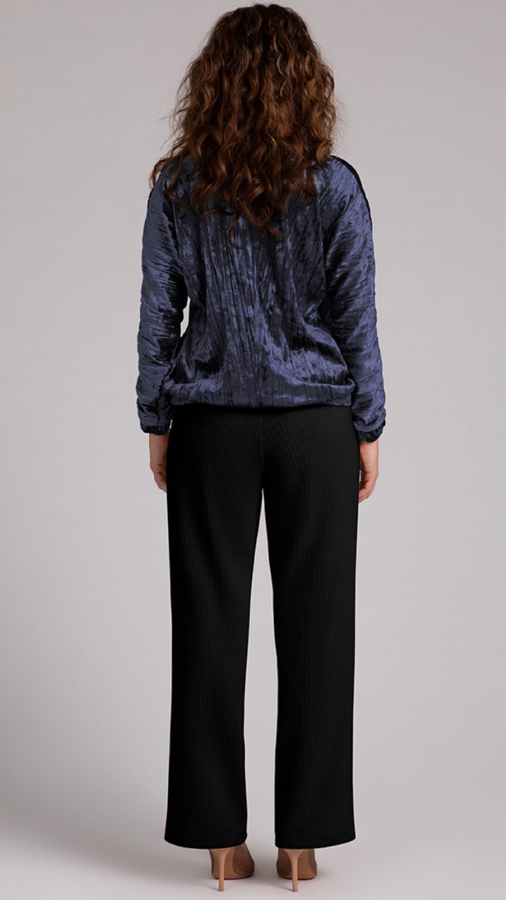 Funnel Pullover, Crinkle Velvet (Sale)