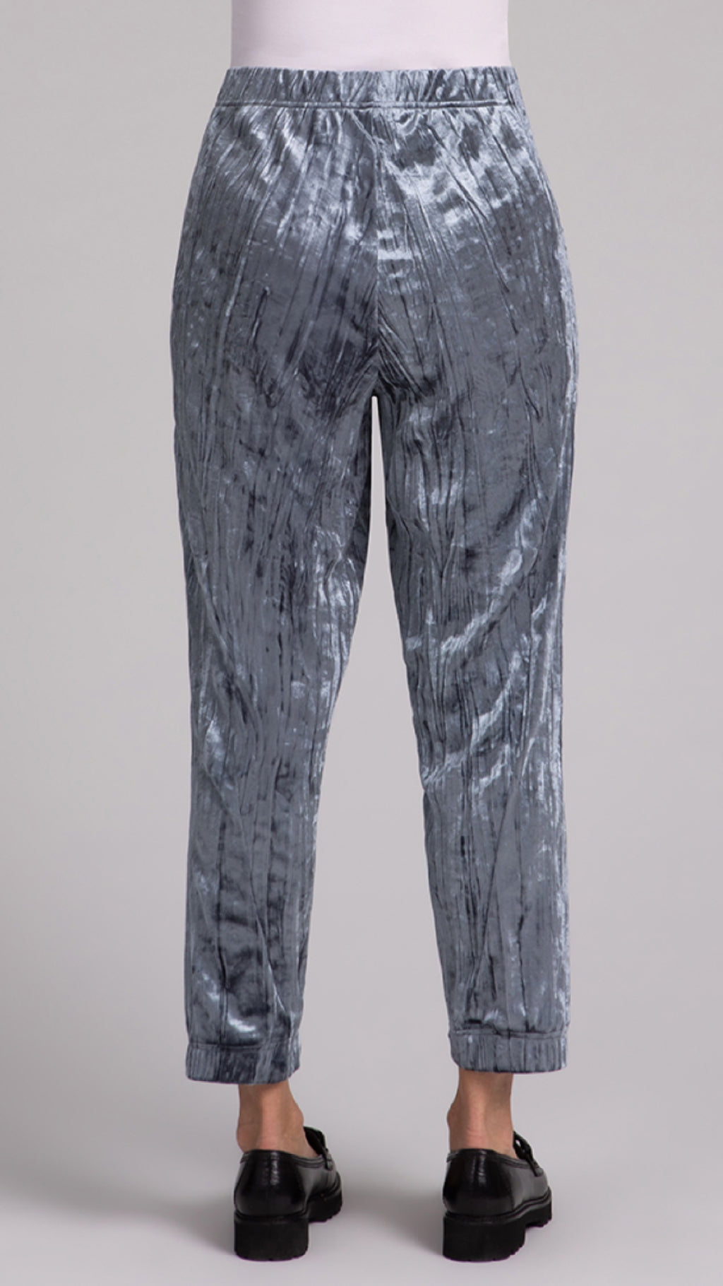 Half Cuff Jogger Pant, Crinkle Velvet (Sale)