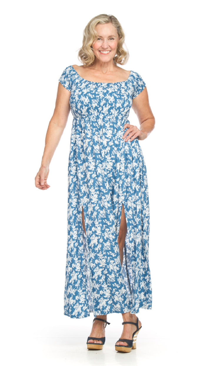 Papillon Floral Short Sleeve Smocked Dress