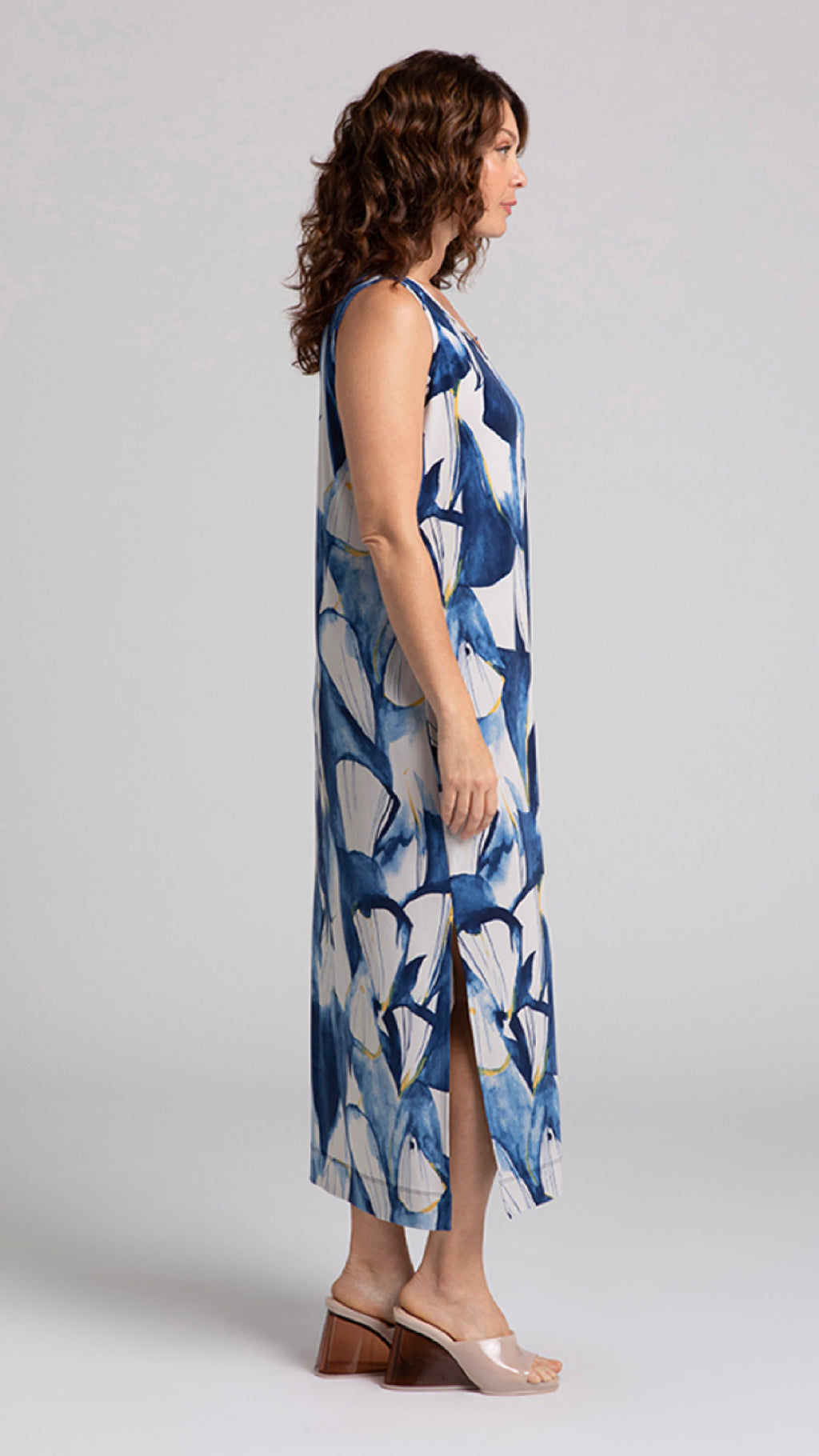 Reversible Slit Tank Dress-Watery Reflections (Sale)