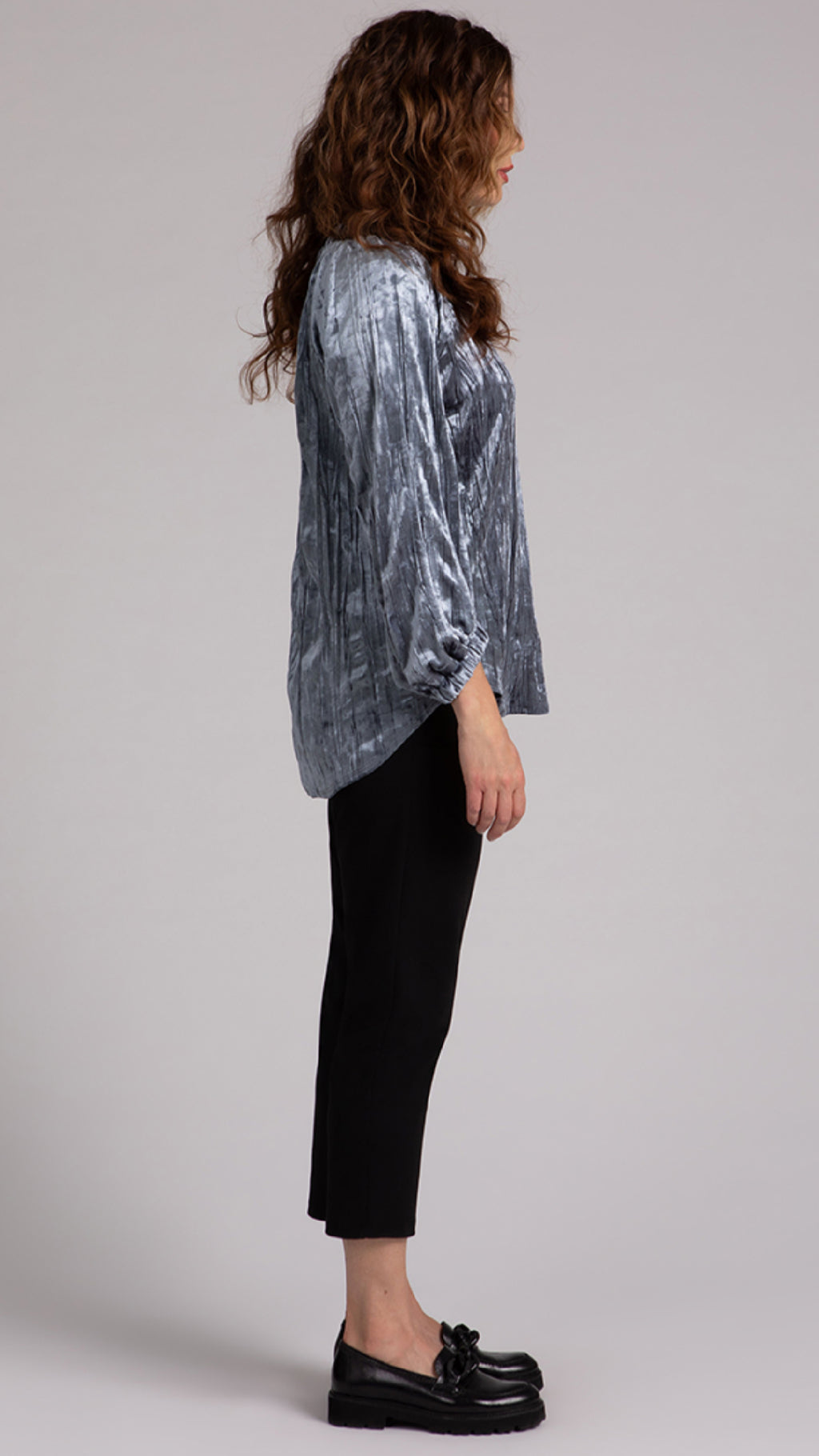 Move Pullover W/Half Elastic Cuff, Crinkle Velvet (Sale)