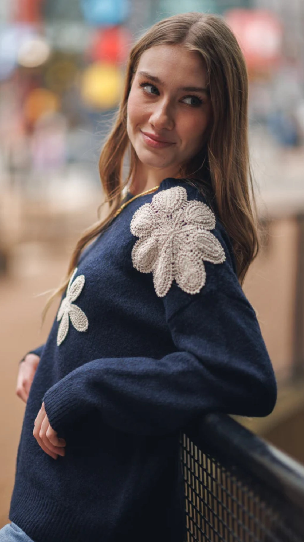 Papillon Crochet Flower Sweater