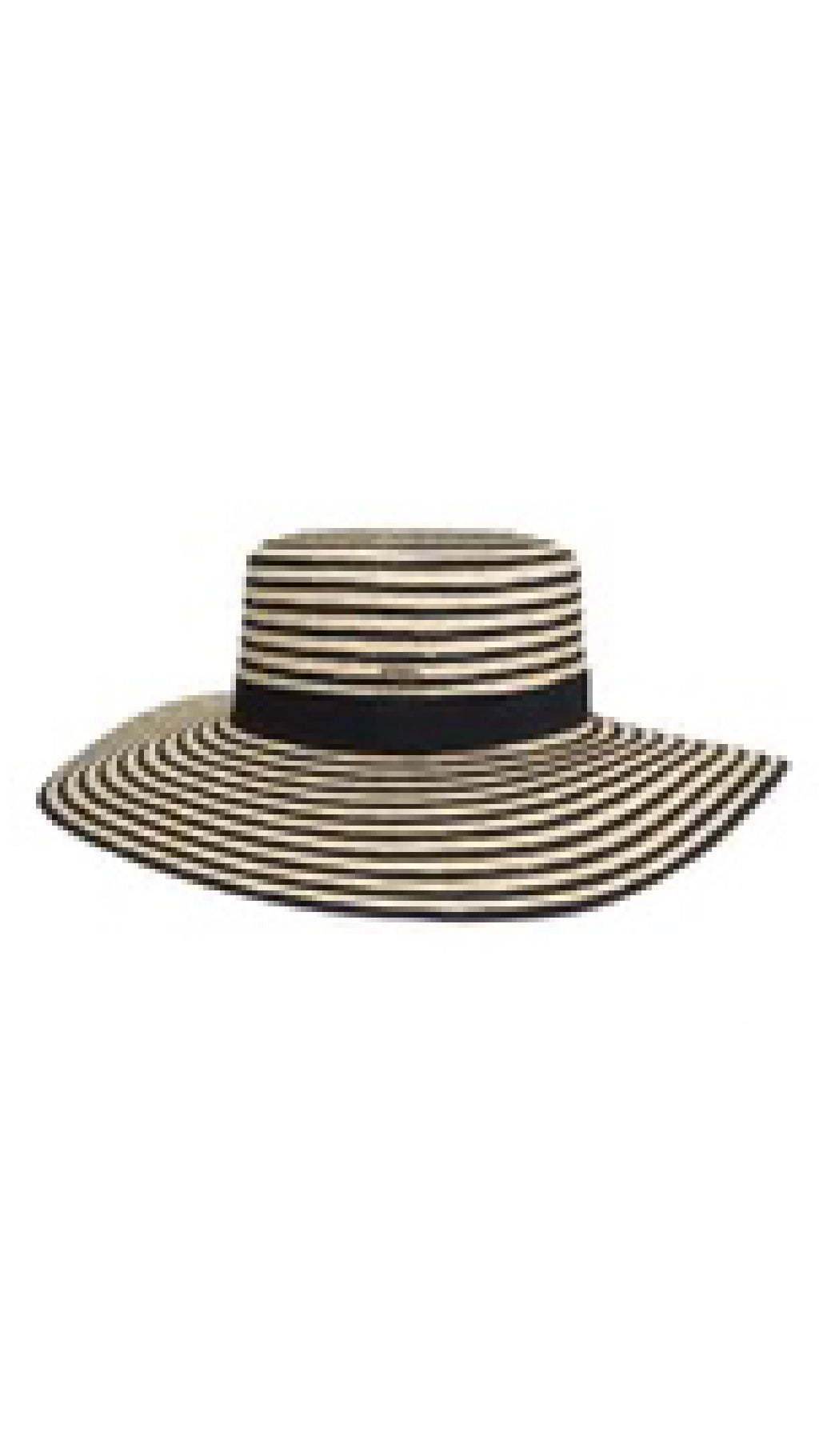 Striped C.C Boater Sun Hat