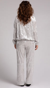 Zip Front Warm Up, Crinkle Velvet (Sale)