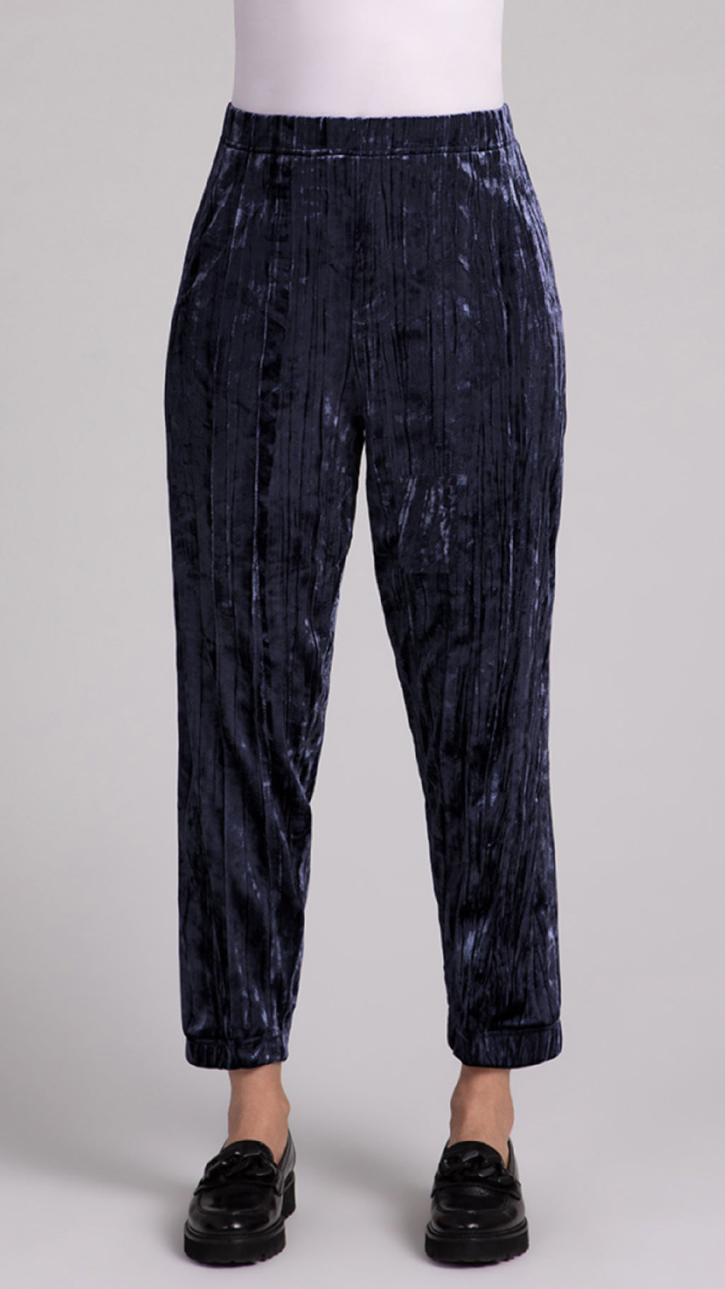 Half Cuff Jogger Pant, Crinkle Velvet (Sale)