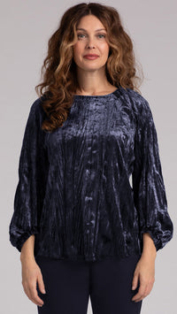 Move Pullover W/Half Elastic Cuff, Crinkle Velvet (Sale)