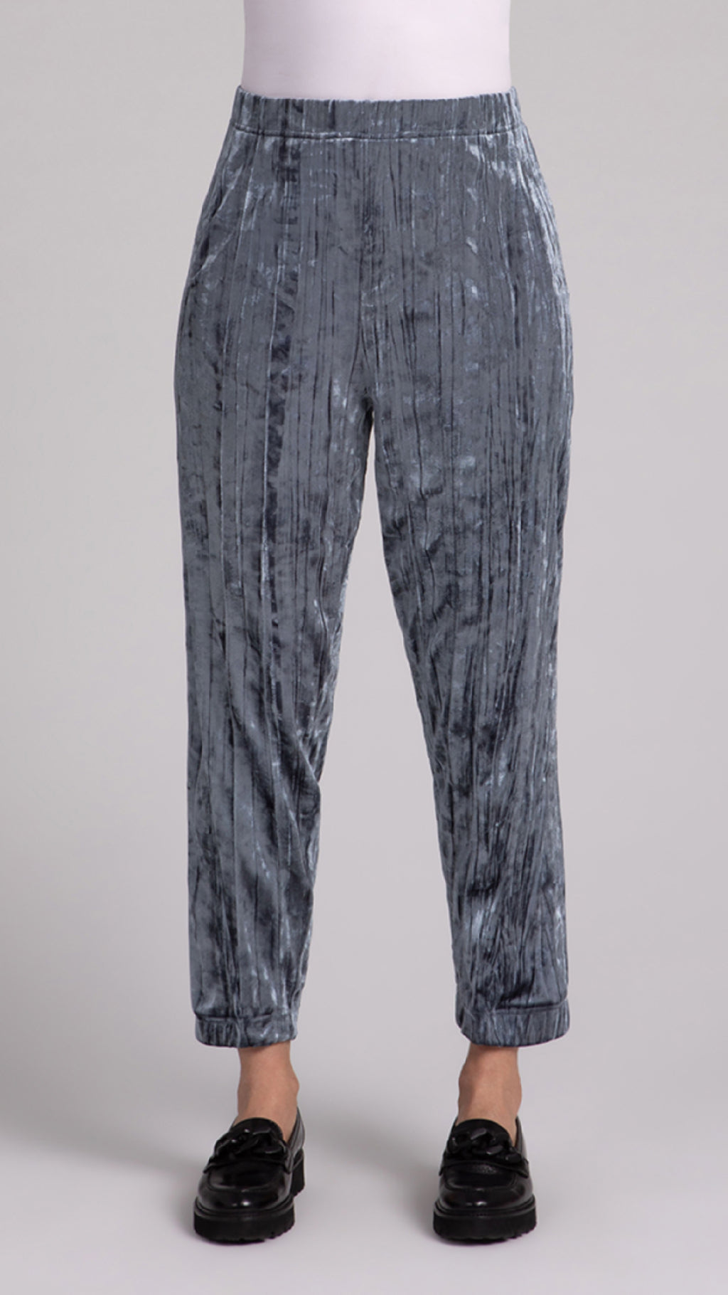 Half Cuff Jogger Pant, Crinkle Velvet (Sale)