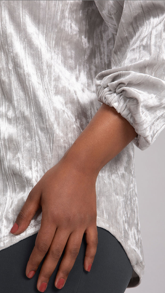 Move Pullover W/Half Elastic Cuff, Crinkle Velvet (Sale)