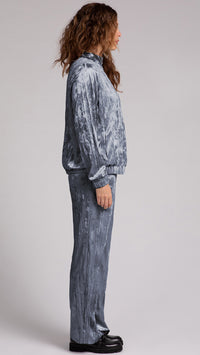 Zip Front Warm Up, Crinkle Velvet (Sale)