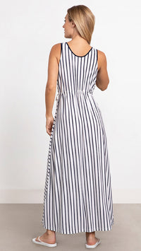 Striped Sleeveless Reversible Tie Dress (Sale)