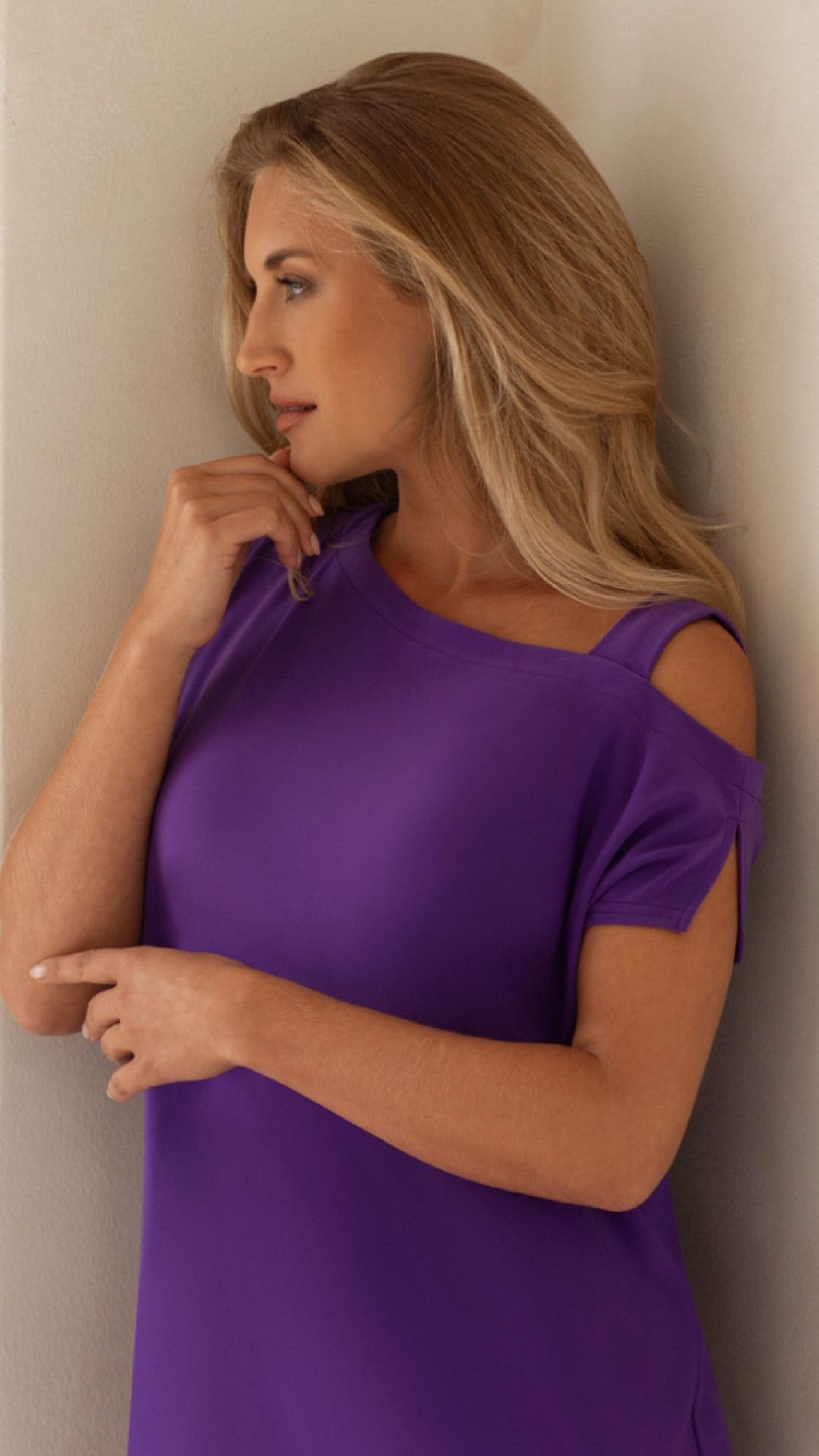 One Shoulder Boxy Dress, Cap Sleeve (Sale)