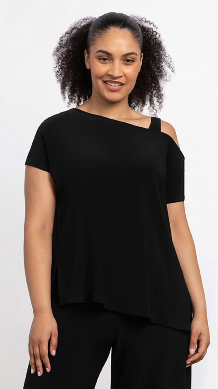 One Shoulder Boxy Top, Cap Sleeve (Sale)