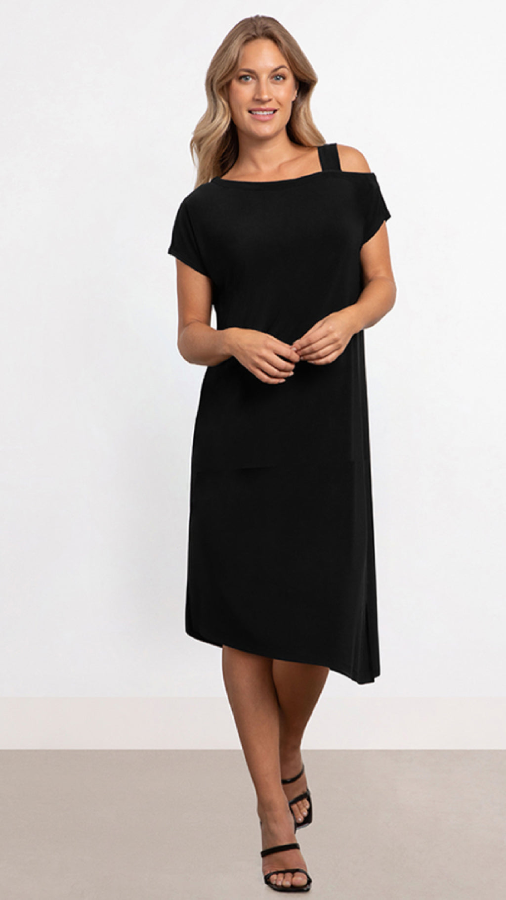 One Shoulder Boxy Dress, Cap Sleeve (Sale)