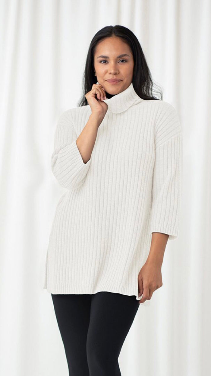 Boxy Rib Sweater Tunic (Sale)