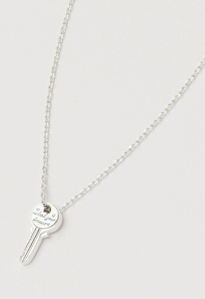 Key Message Pendant - Silver Plated