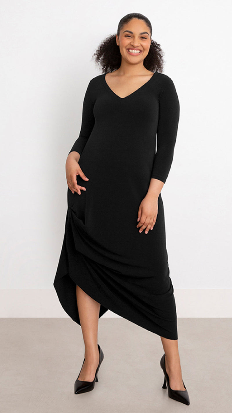 Drama Dress, 3/4 sleeve (Selected Colours on Sale)