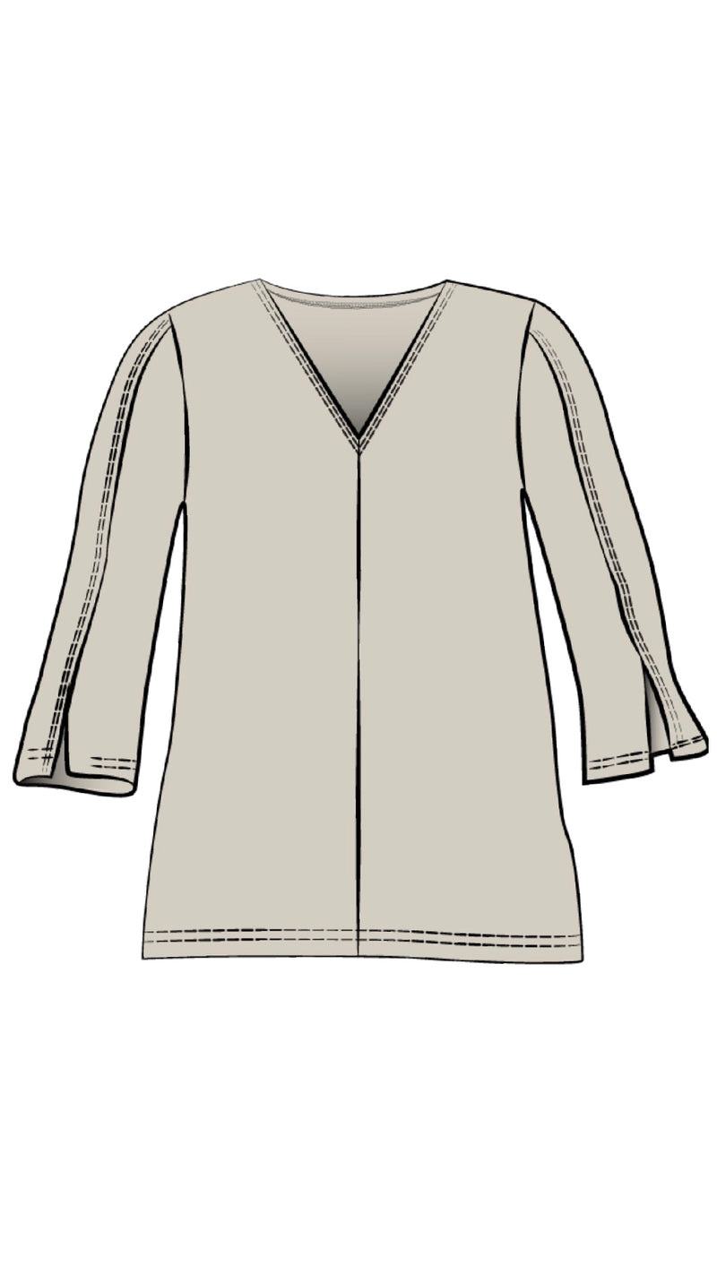 Suitable Split Sleeve Top, 3/4 Sleeve