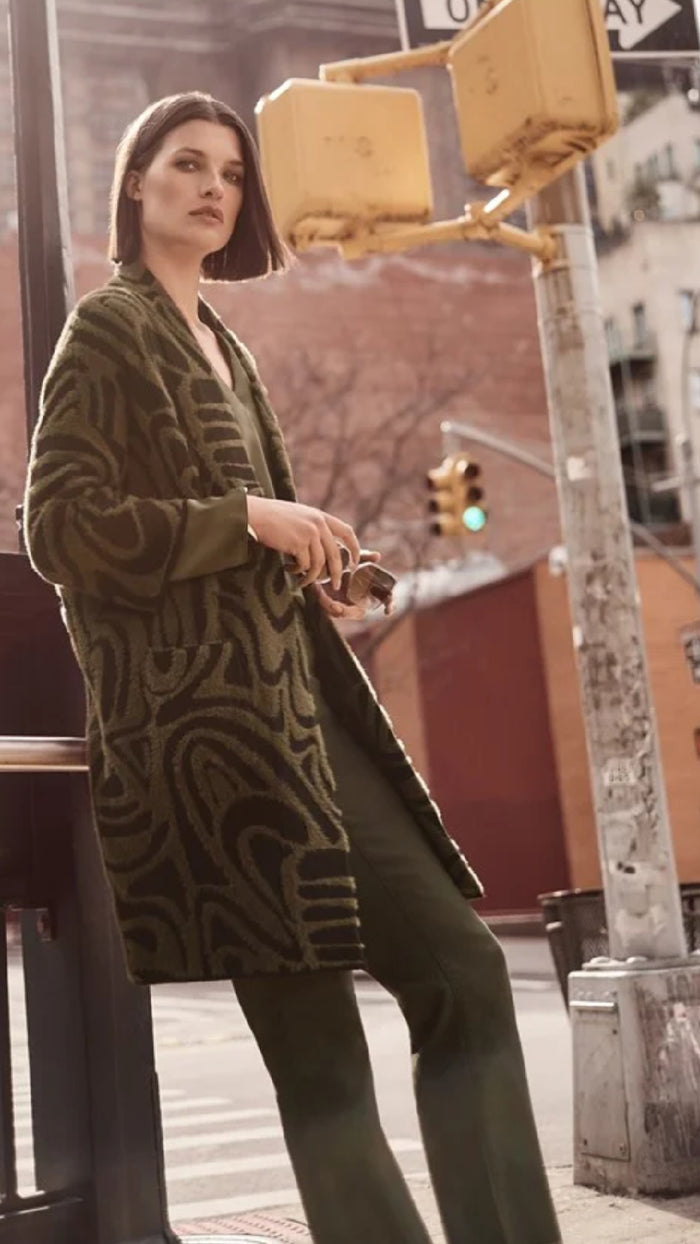 Joseph Ribkoff Embossed Jacquard Knit Cover Up (Sale)