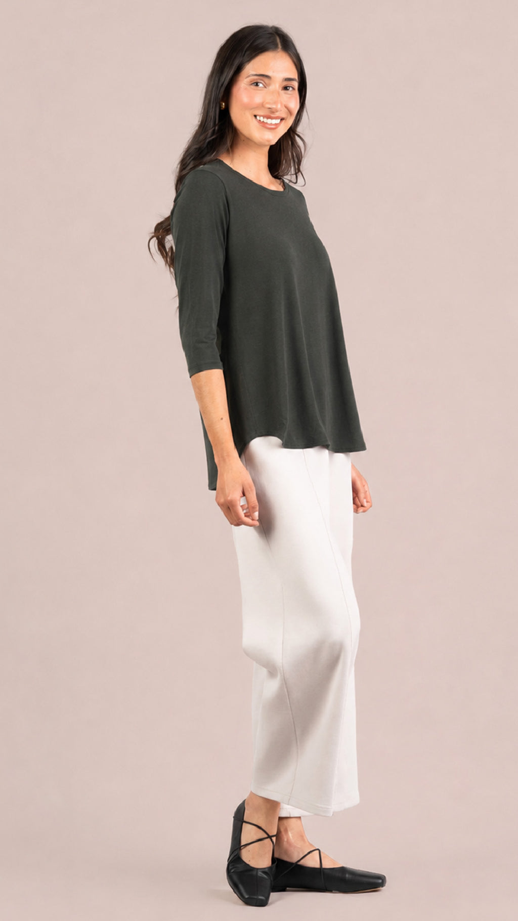 Go To Classic T-Relax, 3/4 Sleeve-Solid Colours (selected colours on Sale)