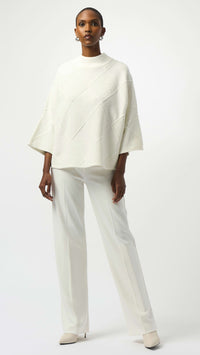 Joseph Ribkoff Textured Sweater Knit Mock Neck Pullover