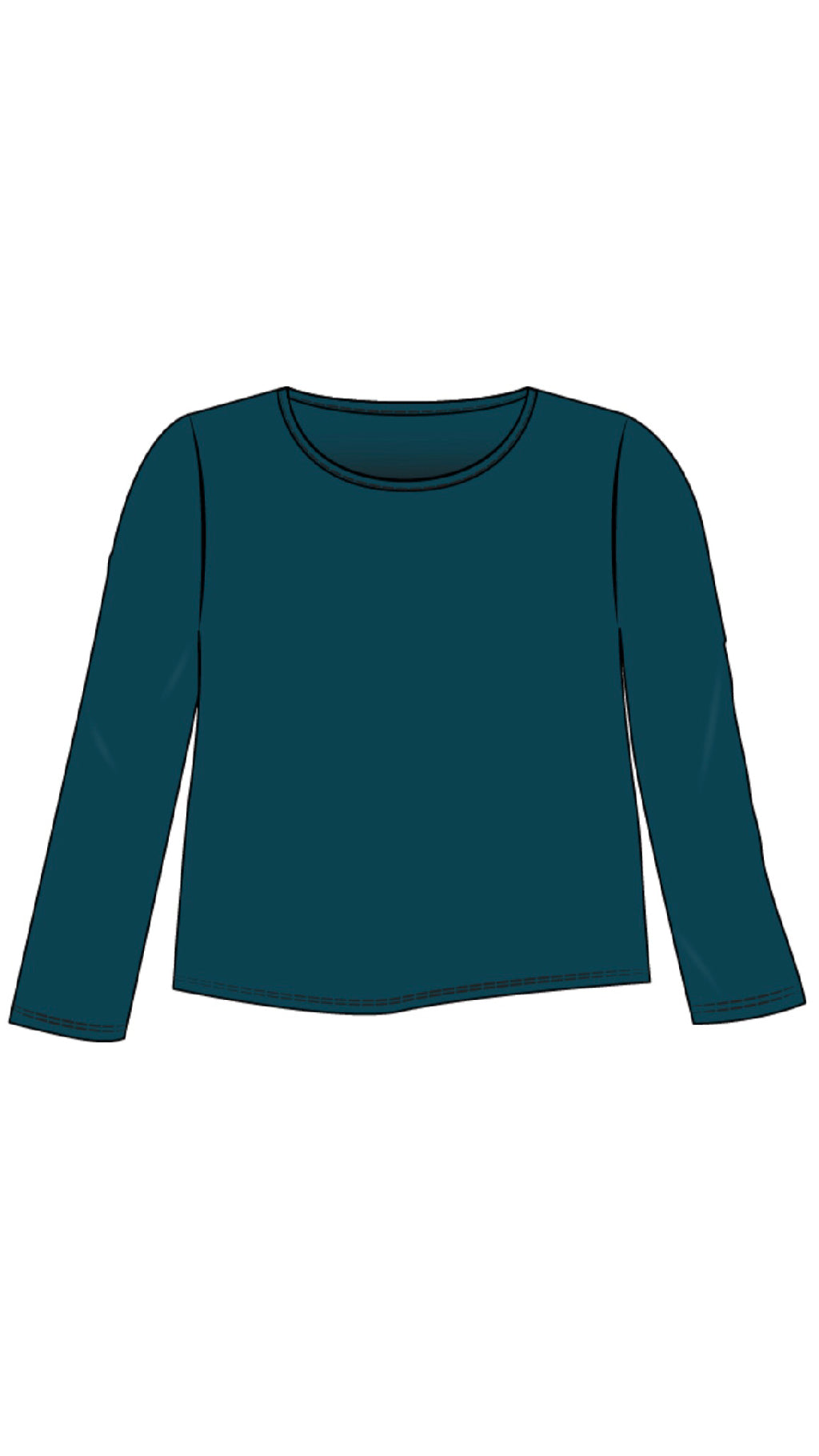 Go To Cropped T, 3/4 Sleeve-Solids (Sale)