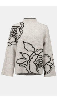 Joseph Ribkoff Sweater Knit Floral Knit Pullover