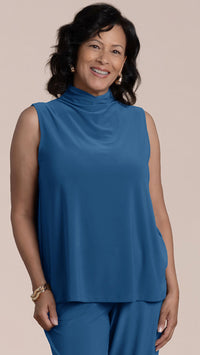 Sleeveless Eco Mock Neck Top