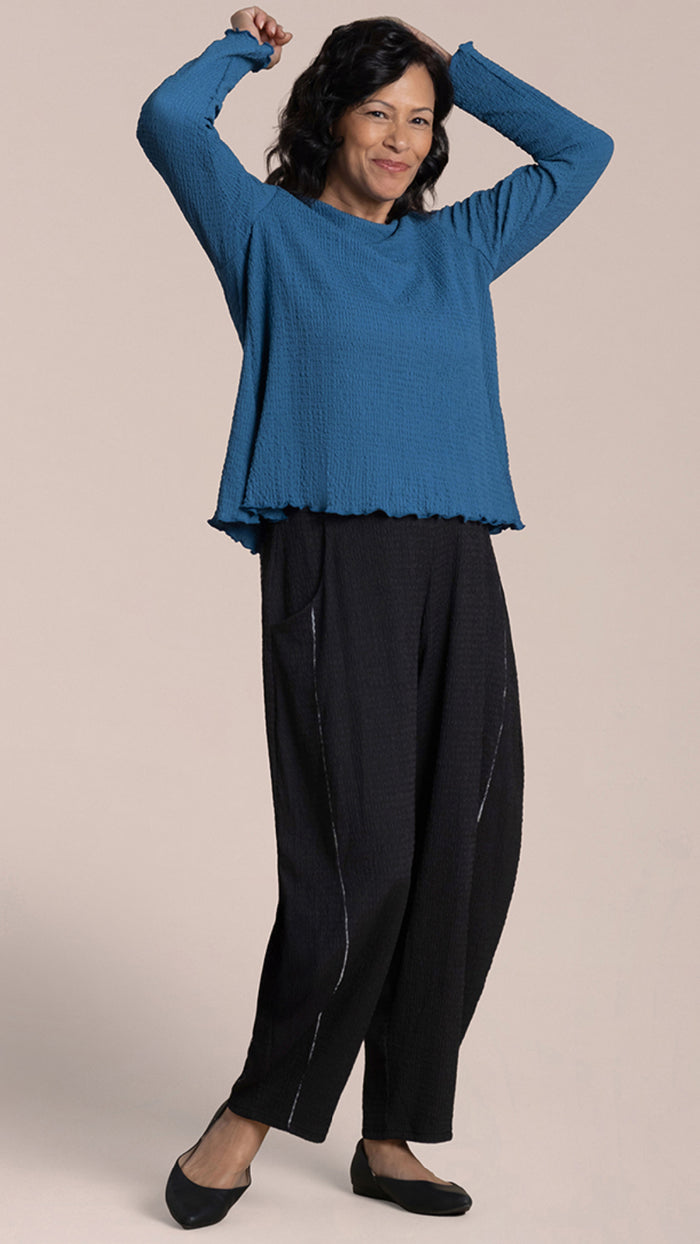 Pop Crew Neck Top, Long Sleeve