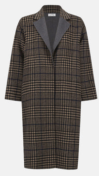 Joseph Ribkoff Wool Plaid Double-Faced Coat