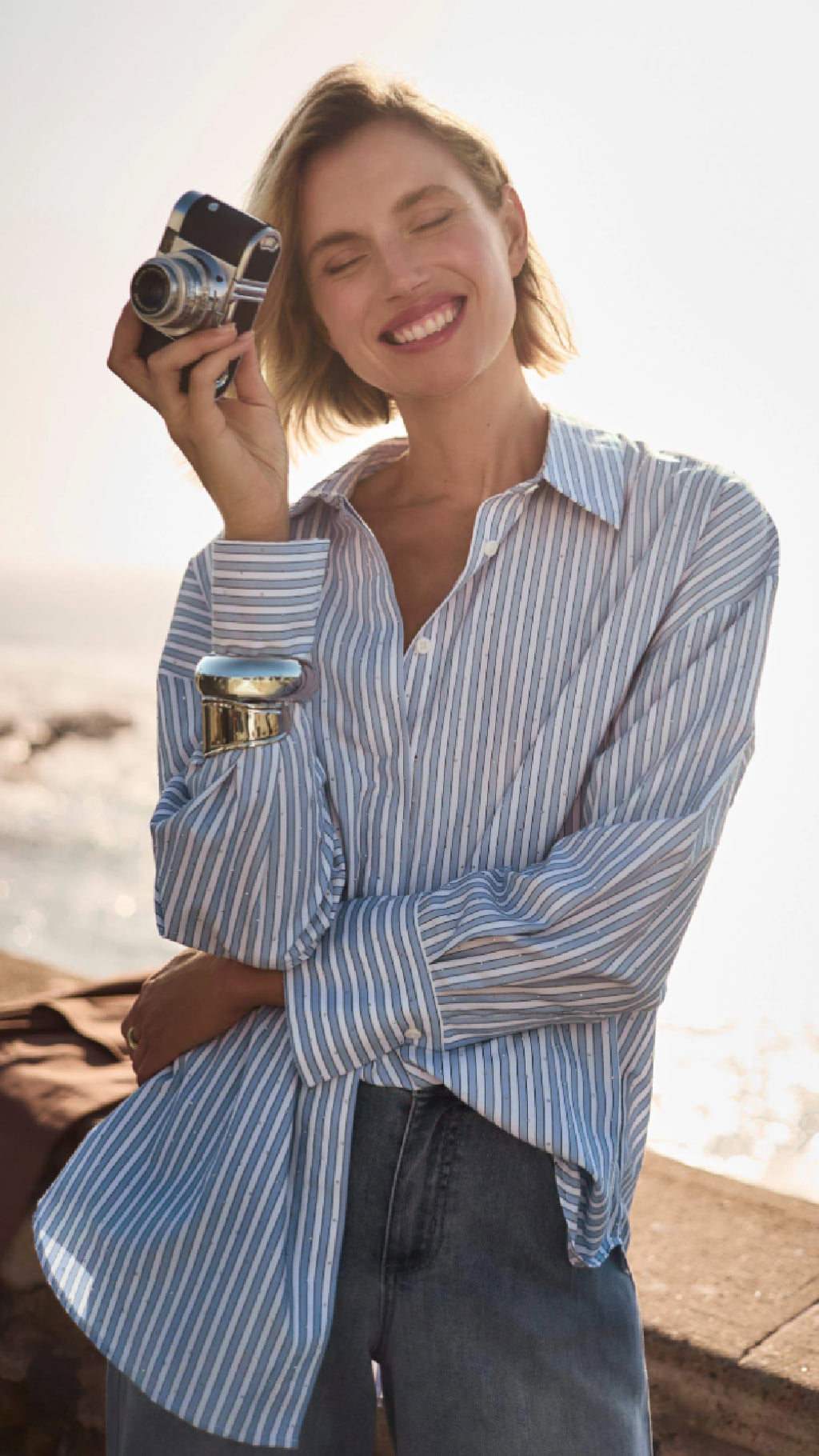 Joseph Ribkoff Tercel Stripe Boxy Blouse