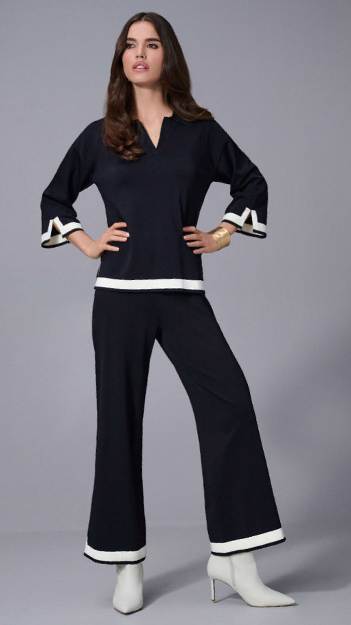 Joseph Ribkoff Sweater Knit Colour Block Top and Pant
