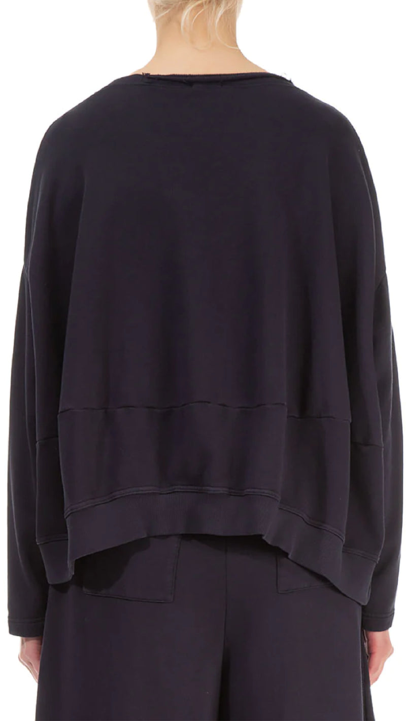 Loose Boxy Blue Cotton Jumper