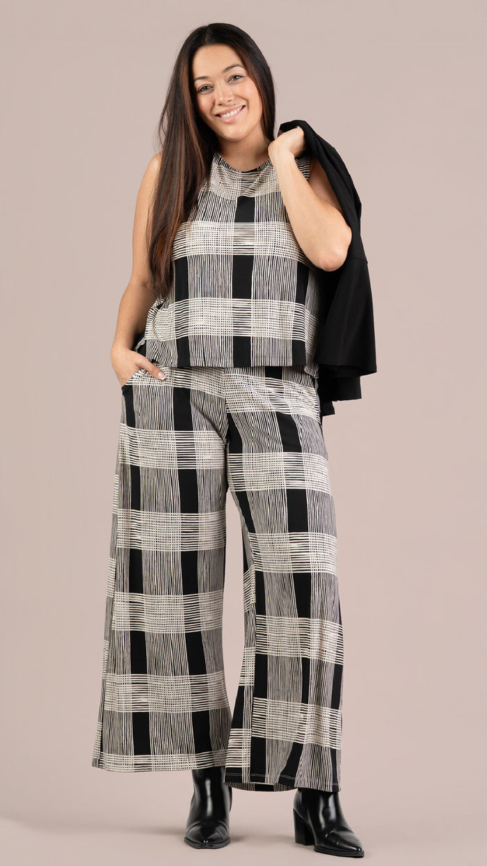 Nu Flared Shell-Cashew Plaid