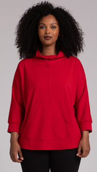 Funnel Neck Pullover W/ Kangaroo PKT, Fleece Back Jersey (Sale)