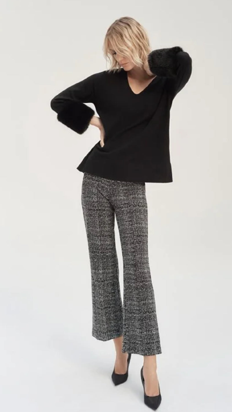 Joseph Ribkoff Sweater Knit Tunic with Faux Fur Cuffs (Sale)